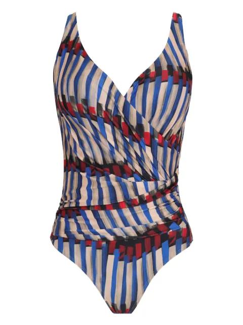 striped printed swimsuit by LYGIA&NANNY