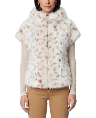 Faux Fur Lynx Reversible Hooded Vest by LYLA GRANT