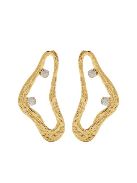Celestial Whispers stone-embellished textured earrings by LYNYER