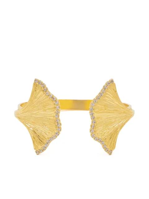Enchanted Flora crystal-embellished cuff bracelet by LYNYER