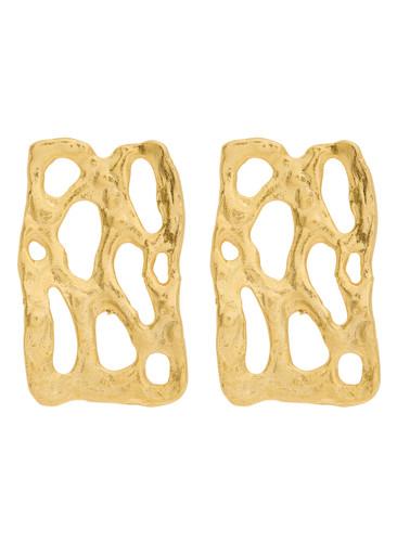 Mystic 24kt gold-plated drop earrings by LYNYER