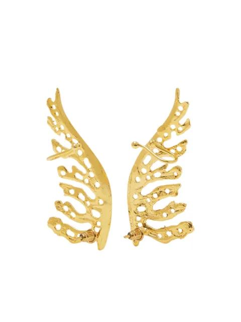 Mystic leaf earrings by LYNYER