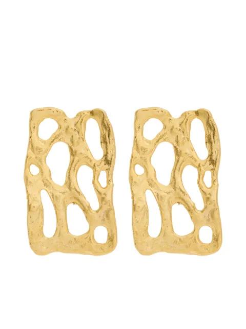 mystic embossed geometric earrings by LYNYER