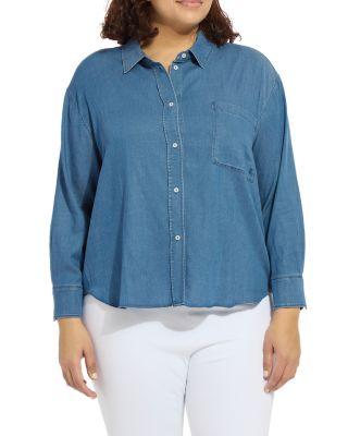 Bay Crop Chambray Shirt by LYSSE