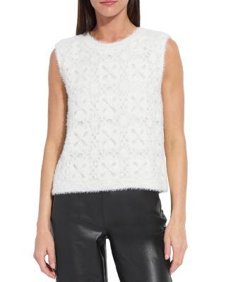 Camila Crochet Fuzzy Sweater by LYSSE