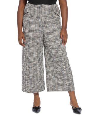 Charlotte Ankle Tweed Palazzo Pants by LYSSE
