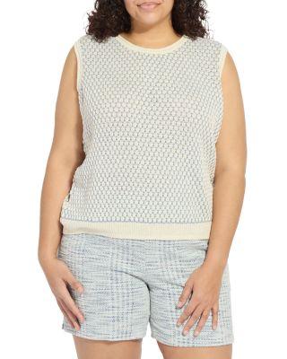 Claire Textured Mesh Sweater Shell by LYSSE