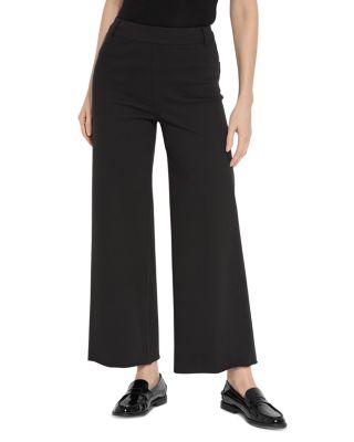 Erin High Rise Ankle Wide Leg Jeans in Black by LYSSE