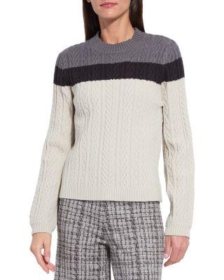 Gabriel Crewneck Cable Knit Sweater by LYSSE