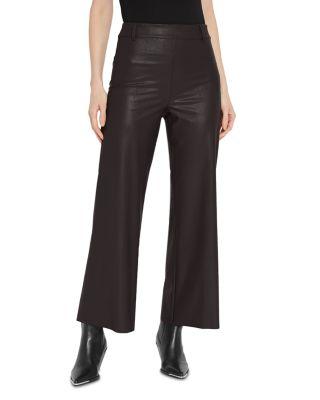 High Rise Faux Leather Cropped Pants by LYSSE