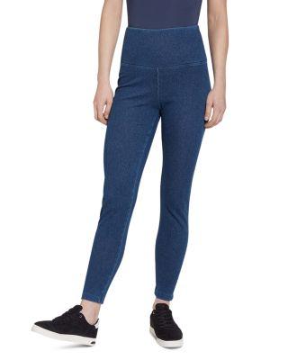 High Waist Denim Leggings by LYSSE