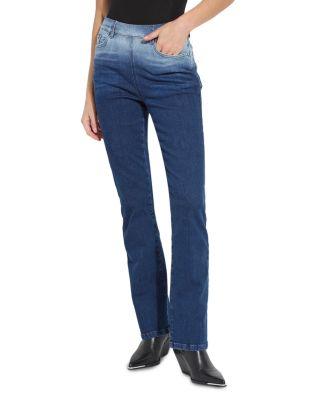 Lianna High Rise Slim Flare Leg Denim Jeans in Gradient Mid Wash by LYSSE