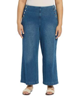 Mallory Sailor High Waisted Jeans in Mid Wash by LYSSE