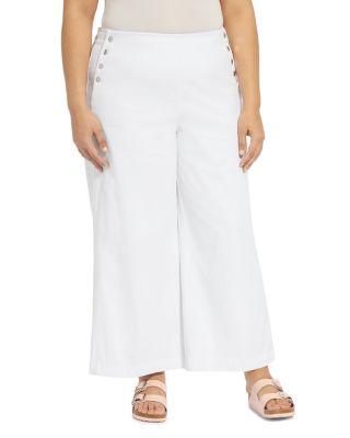 Mallory Sailor High Waisted Jeans in White by LYSSE