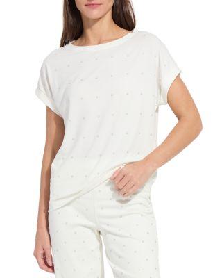 Nisha Metal Heatset Pearl Top by LYSSE