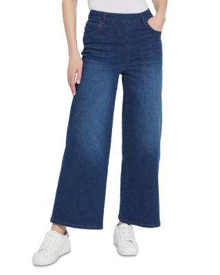 Sylvie Pull On Wide Leg Jeans in Indigo by LYSSE