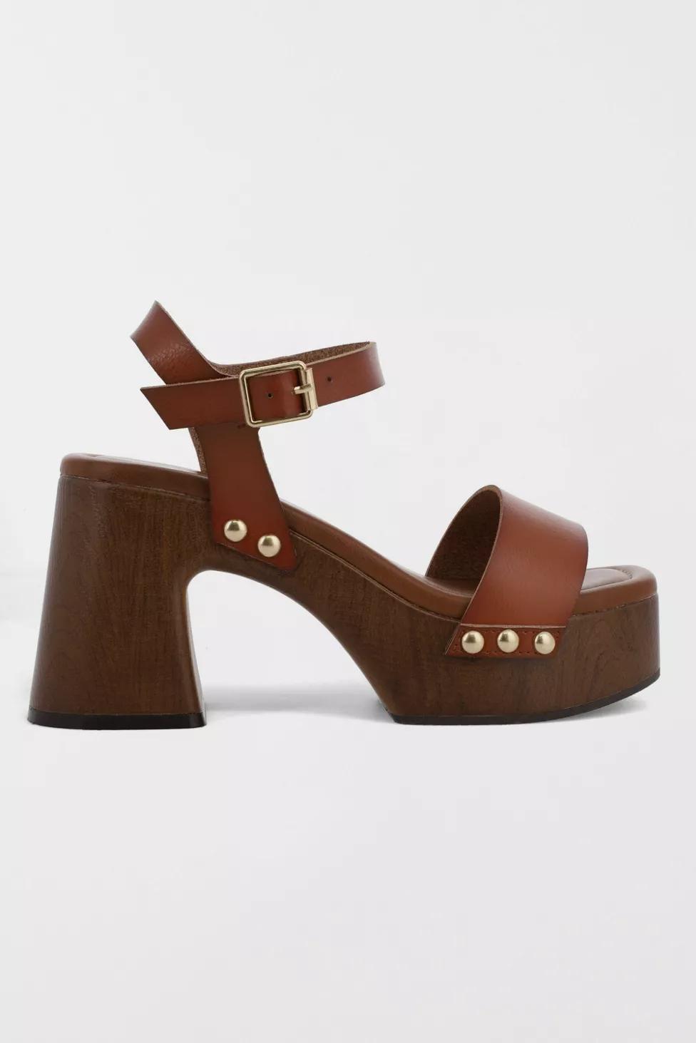 MIA Electrah Wooden Platform Sandal by M IA SHOES