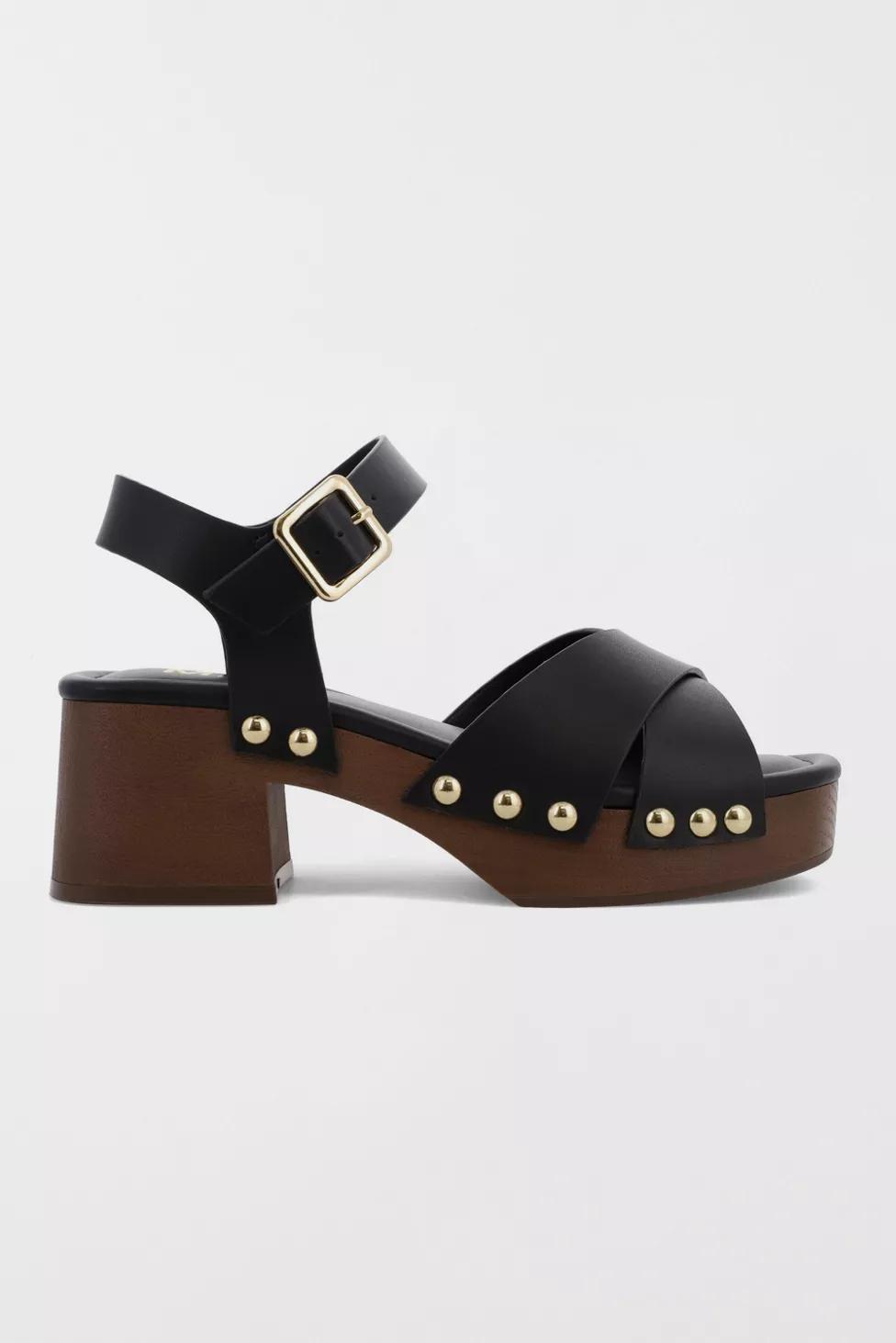 MIA Finna Studded Wooden Platform Sandal by M IA SHOES