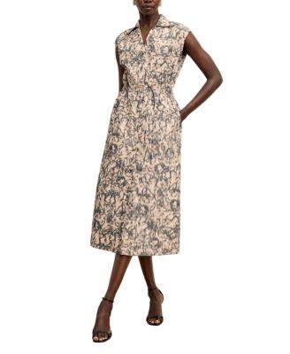 Cira Women's Warped Floral Shirt Dress by M.M.LAFLEUR