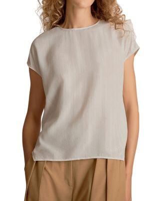 Didion Printed Washable Silk Drape Top by M.M.LAFLEUR