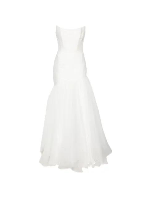 Adeline draped strapless maxi dress by M.MARQUISE
