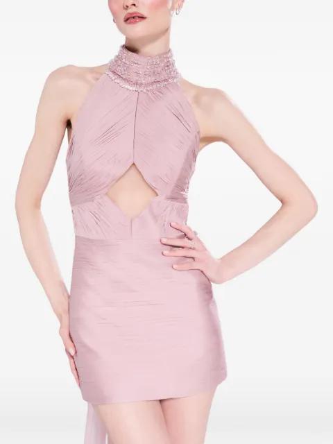 Irena bead-embellished ruched mini dress by M.MARQUISE