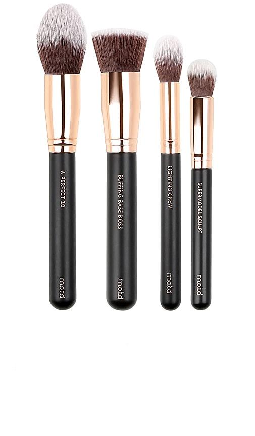 M.O.T.D. Cosmetics Chic Happens Contour and Highlight Makeup Brush Set in Black by M.O.T.D. COSMETICS