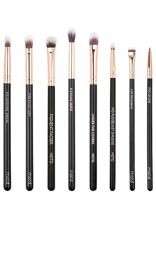 M.O.T.D. Cosmetics Lux Vegan Eye Makeup Brush Set in Black by M.O.T.D. COSMETICS