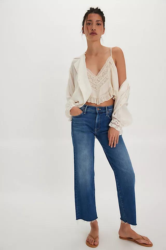 MOTHER Mid-Rise Rambler Zip Ankle Jeans by M OT HE R | FREE PEOPLE