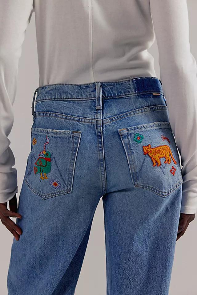 MOTHER The Dodger Flood Embroidered Jeans by M OT HE R | FREE PEOPLE