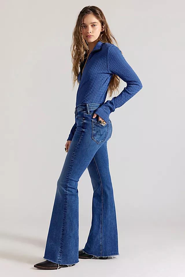 MOTHER The Doozy Sneak Fray Flare Jeans by M OT HE R | FREE PEOPLE