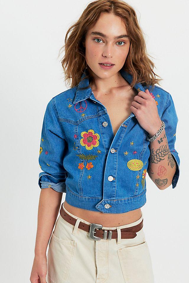 MOTHER The Heyday Cropped Denim Jacket by M OT HE R | FREE PEOPLE