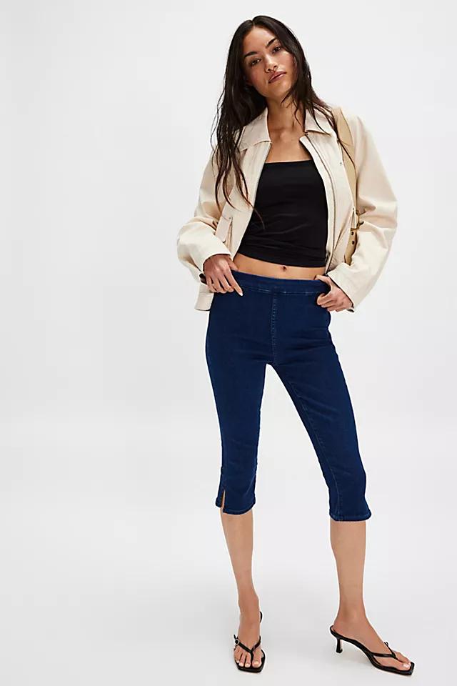 MOTHER The Nothing Bunny Snip Capri Jeans by M OT HE R | FREE PEOPLE