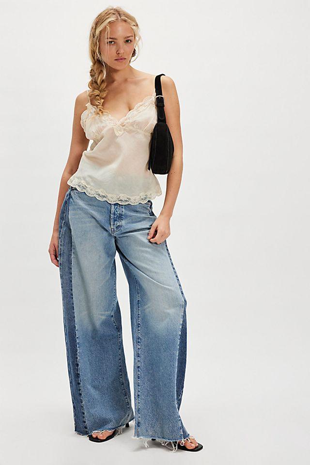 MOTHER The Pipe Dream Button Heel Jeans by M OT HE R | FREE PEOPLE
