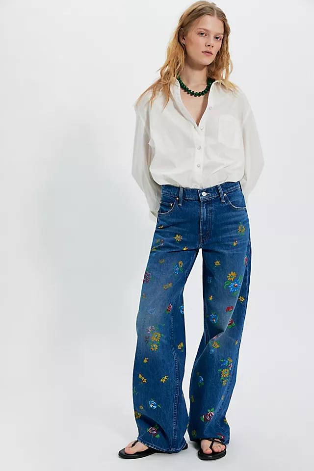 MOTHER The Rerun Zip Sneak Print Jeans by M OT HE R | FREE PEOPLE