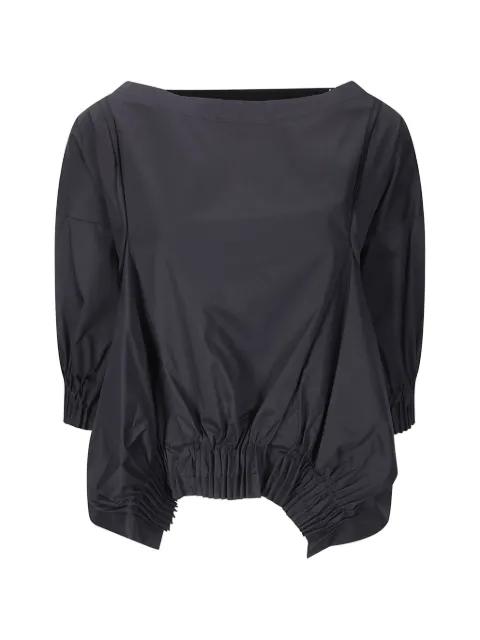 asymmetric pleated blouse by M.S.M.