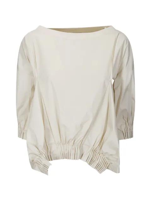 asymmetric pleated blouse by M.S.M.