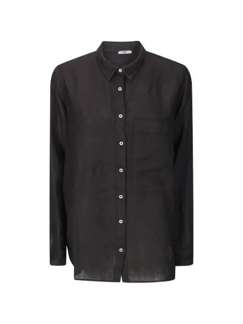 chest-pocket linen shirt by M.S.M.