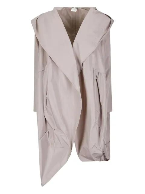 hoodied asymmetrical trench by M.S.M.