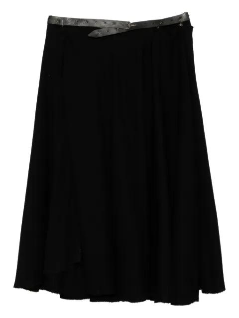 frayed A-line skirt by MA+