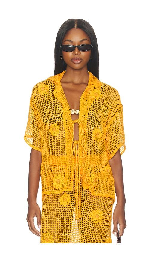 Maaji Golden Blossom Amarantta Shirt in Yellow by MAAJI