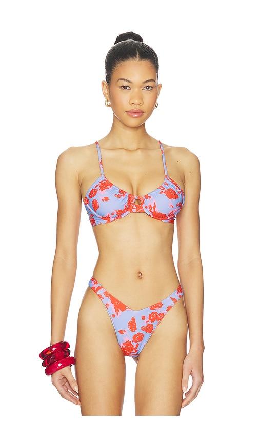 Maaji Jady Reversible Bikini Top in Lavender,Fuchsia by MAAJI
