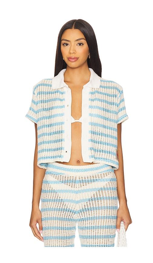 Maaji Wavy Shirt in Blue,Ivory by MAAJI