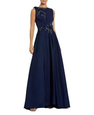 Appliqued Sleeveless A Line Gown by MAC DUGGAL