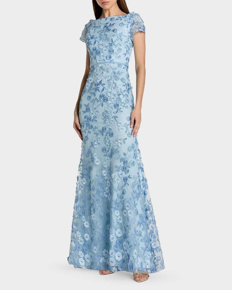 Beaded & Embroidered Lace Gown by MAC DUGGAL