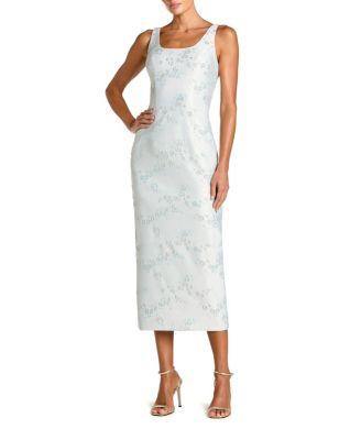 Brocade Sleeveless Scoop Neck Midi Dress by MAC DUGGAL