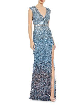 Cap Sleeve Sequin Gown by MAC DUGGAL