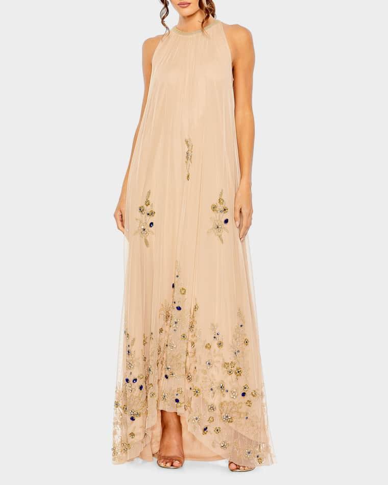Embellished Tulle Trapeze Gown by MAC DUGGAL