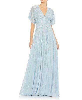 Embellished V Neck Evening Gown by MAC DUGGAL