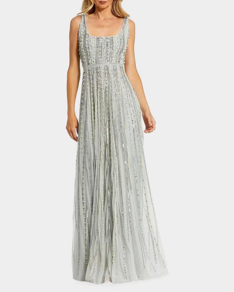 Evening Sleeveless Beaded Gown by MAC DUGGAL